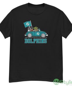 NFL Football Miami Dolphins Darth Vader Baby Yoda Driving Star Wars Shirt - G500 Men’s Classic T-Shirt