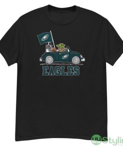 NFL Football Philadelphia Eagles Darth Vader Baby Yoda Driving Star Wars Shirt - G500 Men’s Classic T-Shirt