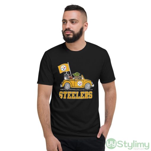 NFL Football Pittsburgh Steelers Darth Vader Baby Yoda Driving Star Wars Shirt
