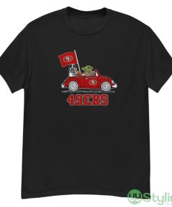NFL Football San Francisco 49ers Darth Vader Baby Yoda Driving Star Wars Shirt - G500 Men’s Classic T-Shirt