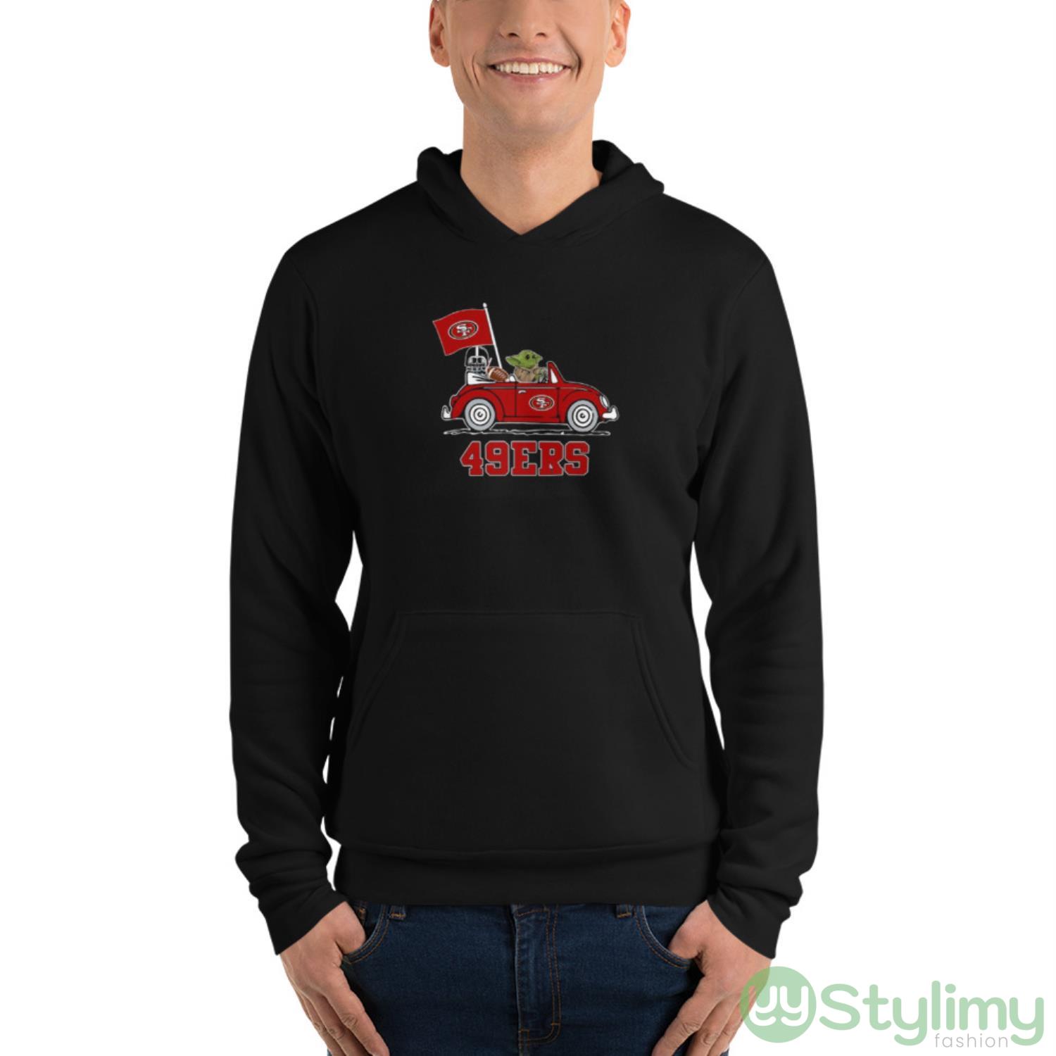 NFL Football San Francisco 49ers Darth Vader Baby Yoda Driving Star Wars Shirt 8 NFL Football San Francisco 49ers Darth Vader Baby Yoda Driving Star Wars Shirt - Unisex Fleece Pullover Hoodie