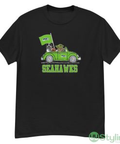 NFL Football Seattle Seahawks Darth Vader Baby Yoda Driving Star Wars Shirt - G500 Men’s Classic T-Shirt