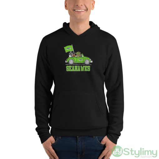 NFL Football Seattle Seahawks Darth Vader Baby Yoda Driving Star Wars Shirt