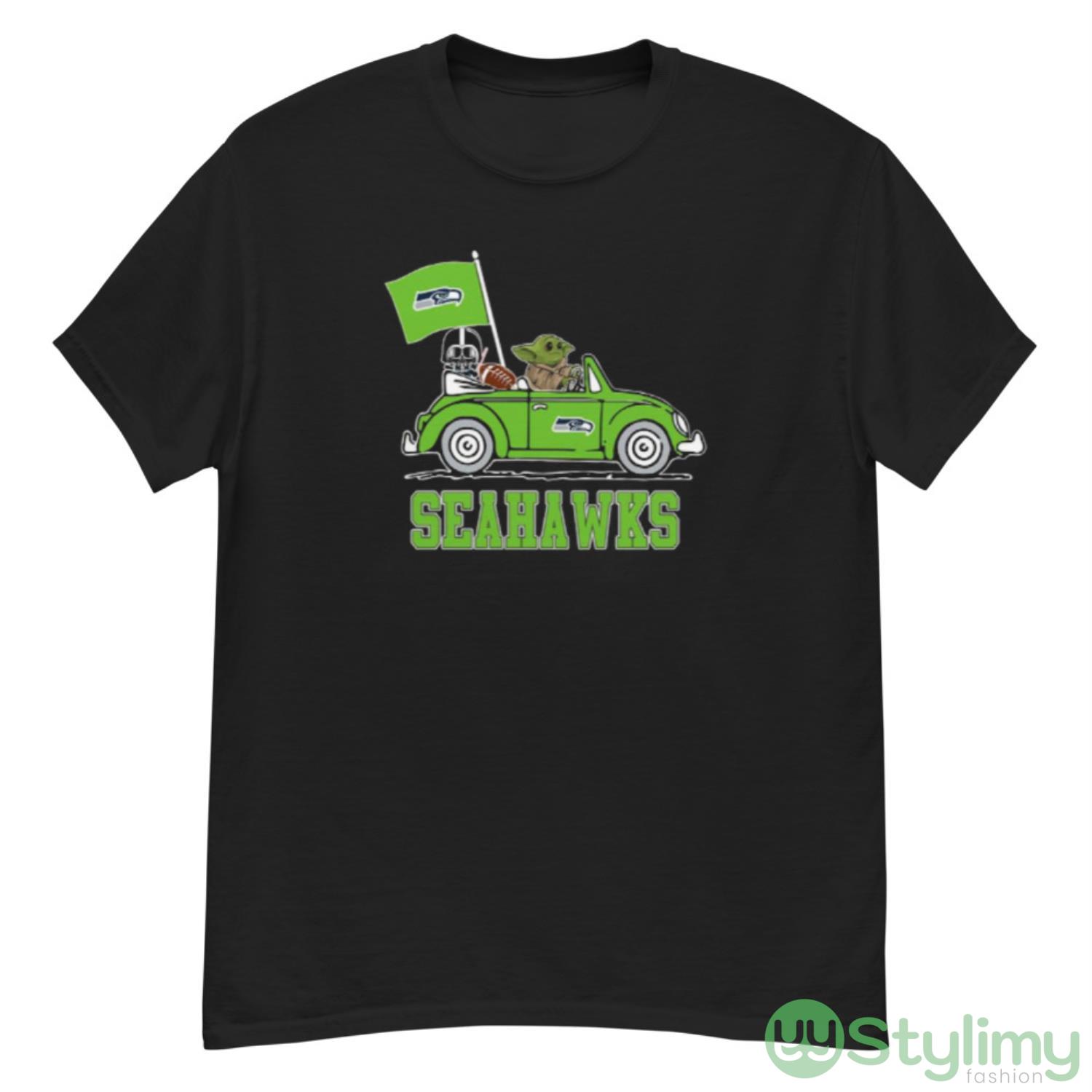 NFL Football Seattle Seahawks Darth Vader Baby Yoda Driving Star Wars Shirt 7 NFL Football Seattle Seahawks Darth Vader Baby Yoda Driving Star Wars Shirt - G500 Men’s Classic T-Shirt