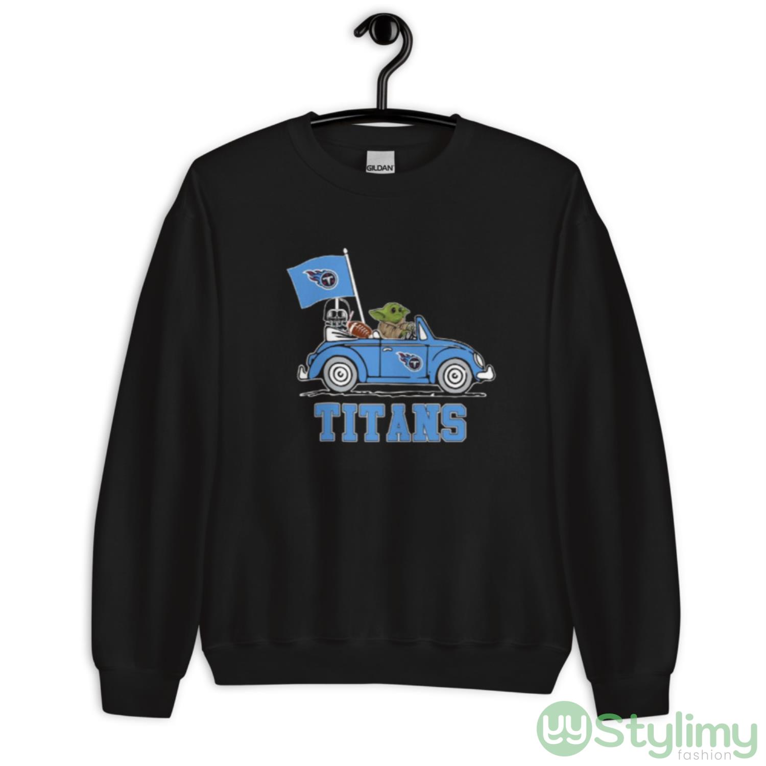 NFL Football Tennessee Titans Darth Vader Baby Yoda Driving Star Wars Shirt 8 NFL Football Tennessee Titans Darth Vader Baby Yoda Driving Star Wars Shirt - Unisex Crewneck Sweatshirt