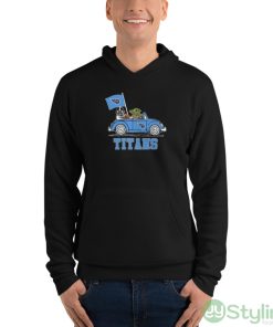 NFL Football Tennessee Titans Darth Vader Baby Yoda Driving Star Wars Shirt - Unisex Fleece Pullover Hoodie