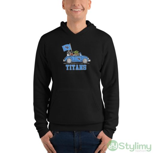 NFL Football Tennessee Titans Darth Vader Baby Yoda Driving Star Wars Shirt