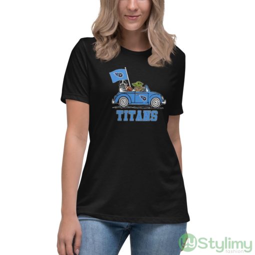 NFL Football Tennessee Titans Darth Vader Baby Yoda Driving Star Wars Shirt