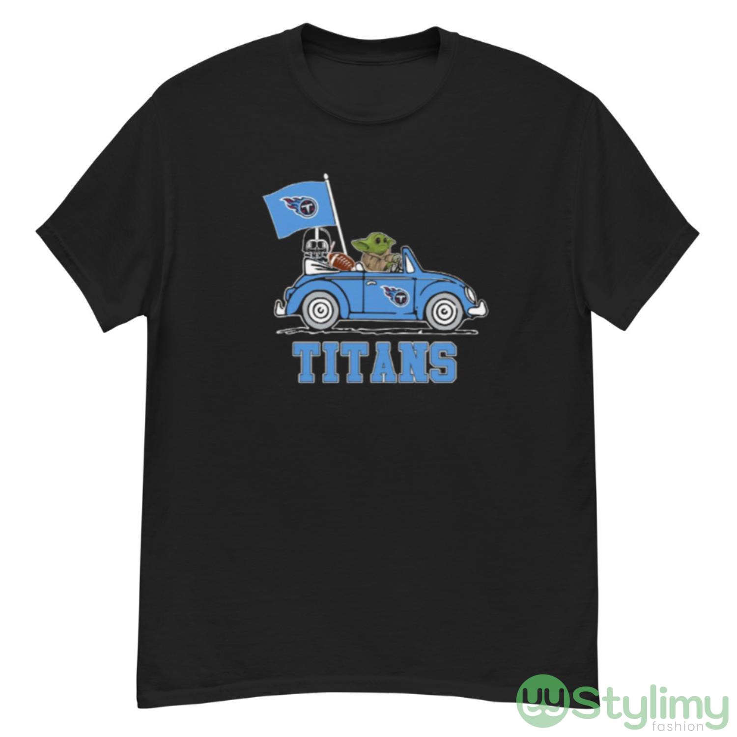 NFL Football Tennessee Titans Darth Vader Baby Yoda Driving Star Wars Shirt 7 NFL Football Tennessee Titans Darth Vader Baby Yoda Driving Star Wars Shirt - G500 Men’s Classic T-Shirt