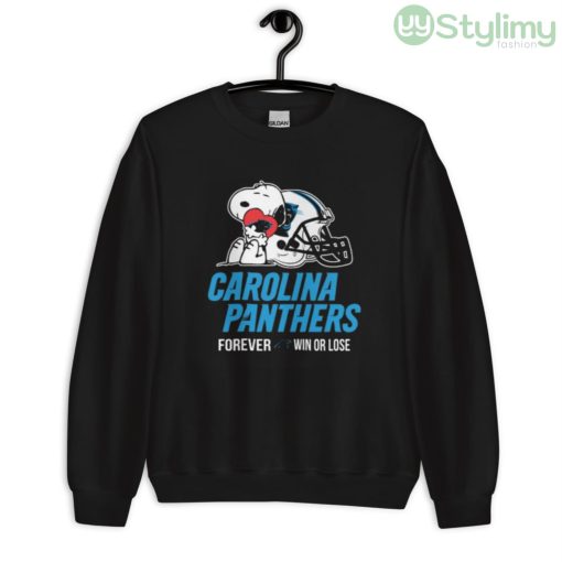 NFL The Peanuts Movie Snoopy Forever Win Or Lose Football Carolina Panthers Shirt