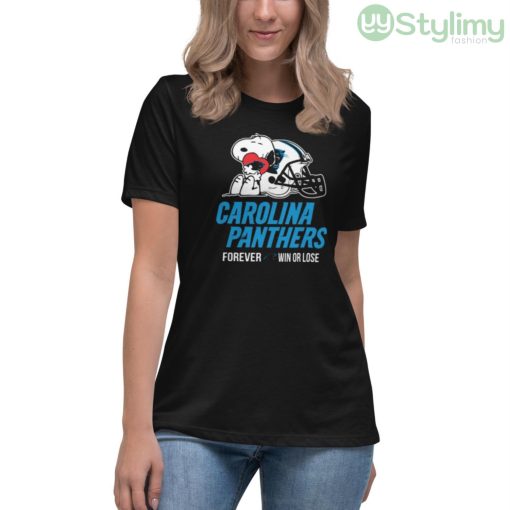 NFL The Peanuts Movie Snoopy Forever Win Or Lose Football Carolina Panthers Shirt