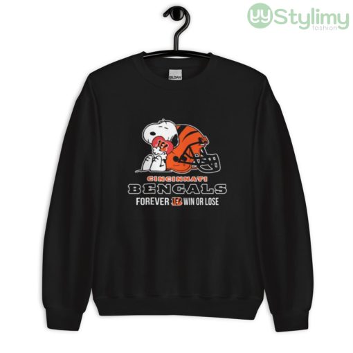 NFL The Peanuts Movie Snoopy Forever Win Or Lose Football Cincinnati Bengals Shirt
