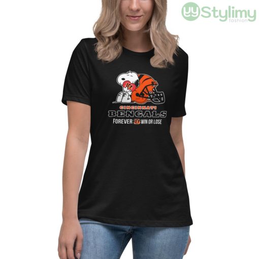 NFL The Peanuts Movie Snoopy Forever Win Or Lose Football Cincinnati Bengals Shirt