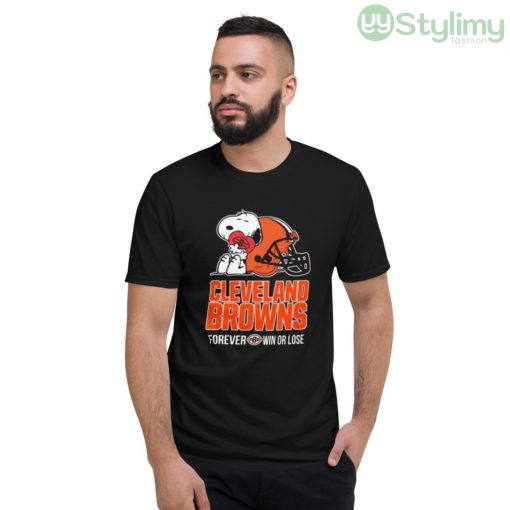 NFL The Peanuts Movie Snoopy Forever Win Or Lose Football Cleveland Browns Shirt