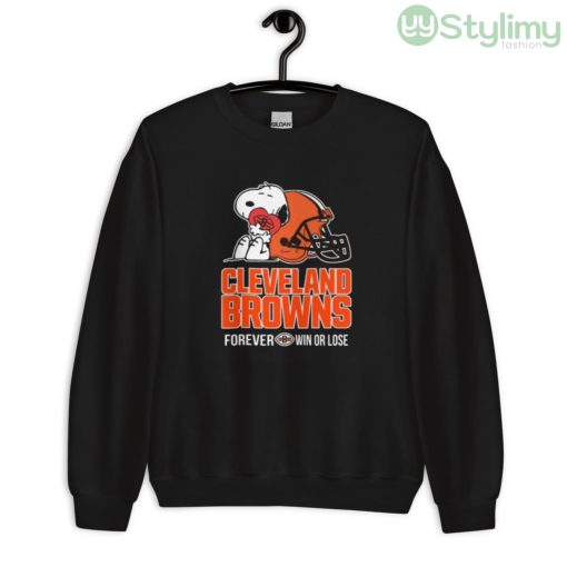NFL The Peanuts Movie Snoopy Forever Win Or Lose Football Cleveland Browns Shirt