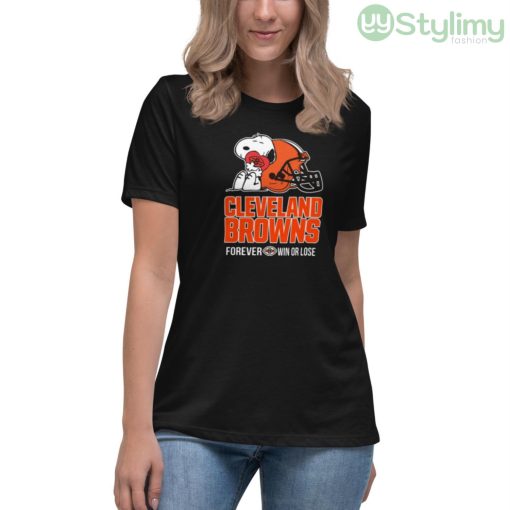 NFL The Peanuts Movie Snoopy Forever Win Or Lose Football Cleveland Browns Shirt