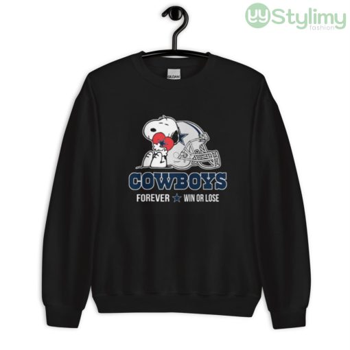 NFL The Peanuts Movie Snoopy Forever Win Or Lose Football Dallas Cowboys Shirt
