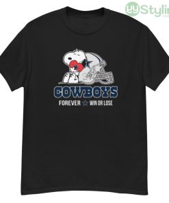 NFL The Peanuts Movie Snoopy Forever Win Or Lose Football Dallas Cowboys Shirt - G500 Men’s Classic T-Shirt