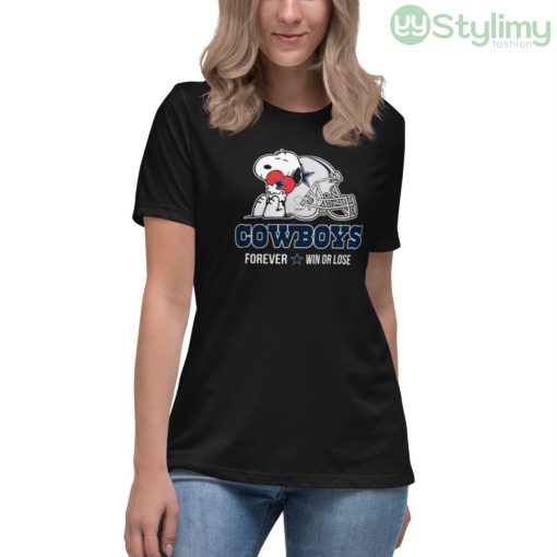 NFL The Peanuts Movie Snoopy Forever Win Or Lose Football Dallas Cowboys Shirt