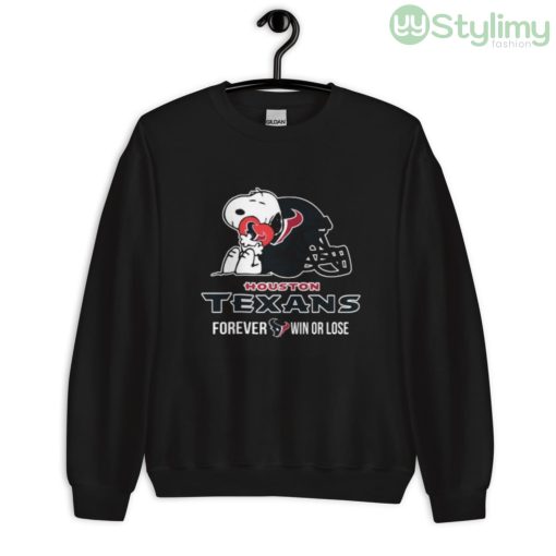 NFL The Peanuts Movie Snoopy Forever Win Or Lose Football Houston Texans Shirt
