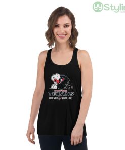 NFL The Peanuts Movie Snoopy Forever Win Or Lose Football Houston Texans Shirt - Women's Flowy Racerback Tank