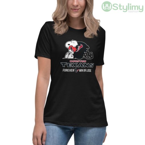 NFL The Peanuts Movie Snoopy Forever Win Or Lose Football Houston Texans Shirt