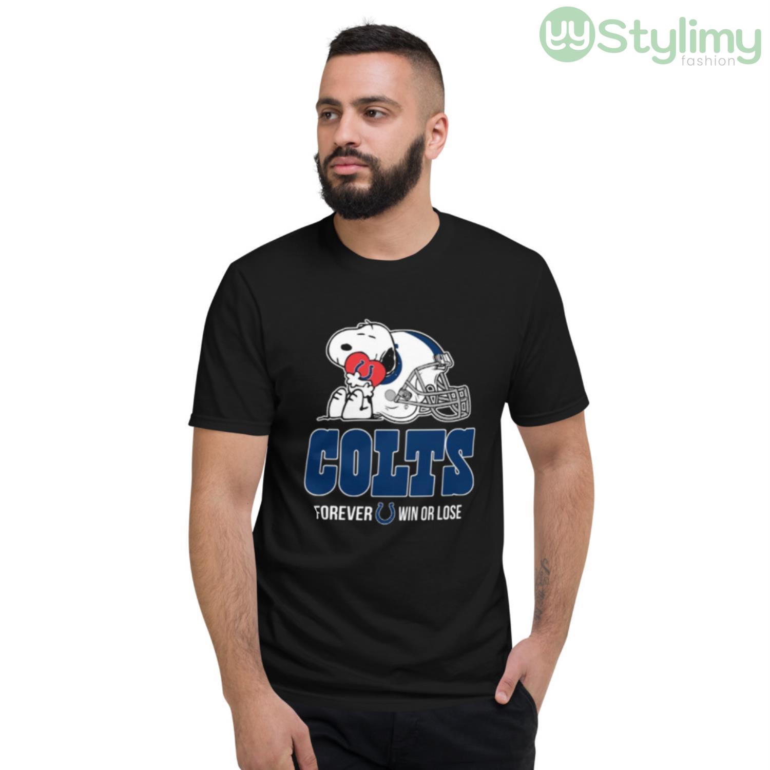 NFL The Peanuts Movie Snoopy Forever Win Or Lose Football Indianapolis Colts Shirt 8 NFL The Peanuts Movie Snoopy Forever Win Or Lose Football Indianapolis Colts Shirt - Short Sleeve T-Shirt