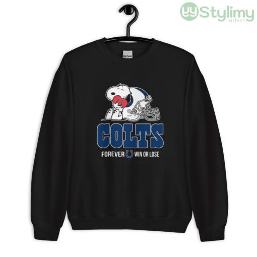 NFL The Peanuts Movie Snoopy Forever Win Or Lose Football Indianapolis Colts Shirt