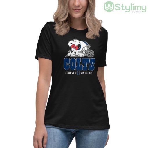 NFL The Peanuts Movie Snoopy Forever Win Or Lose Football Indianapolis Colts Shirt