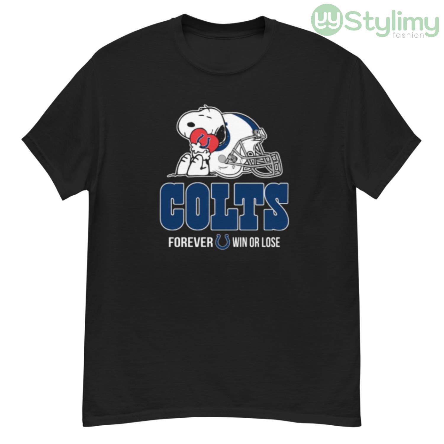 NFL The Peanuts Movie Snoopy Forever Win Or Lose Football Indianapolis Colts Shirt 7 NFL The Peanuts Movie Snoopy Forever Win Or Lose Football Indianapolis Colts Shirt - G500 Men’s Classic T-Shirt