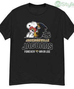 NFL The Peanuts Movie Snoopy Forever Win Or Lose Football Jacksonville Jaguars Shirt - G500 Men’s Classic T-Shirt