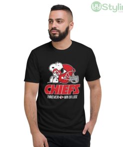 NFL The Peanuts Movie Snoopy Forever Win Or Lose Football Kansas City Chiefs Shirt - Short Sleeve T-Shirt