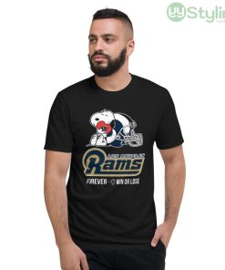 NFL The Peanuts Movie Snoopy Forever Win Or Lose Football Los Angeles Rams Shirt - Short Sleeve T-Shirt