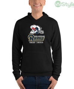 NFL The Peanuts Movie Snoopy Forever Win Or Lose Football Los Angeles Rams Shirt - Unisex Fleece Pullover Hoodie
