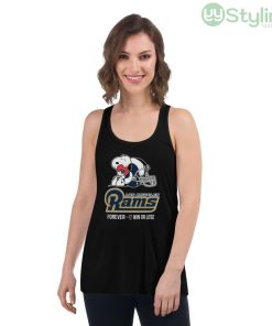 NFL The Peanuts Movie Snoopy Forever Win Or Lose Football Los Angeles Rams Shirt - Women's Flowy Racerback Tank