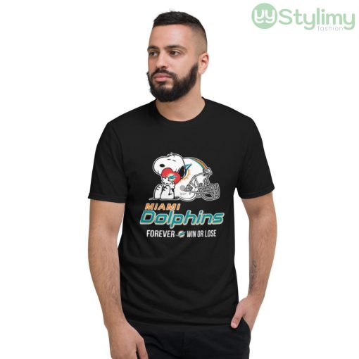 NFL The Peanuts Movie Snoopy Forever Win Or Lose Football Miami Dolphins Shirt