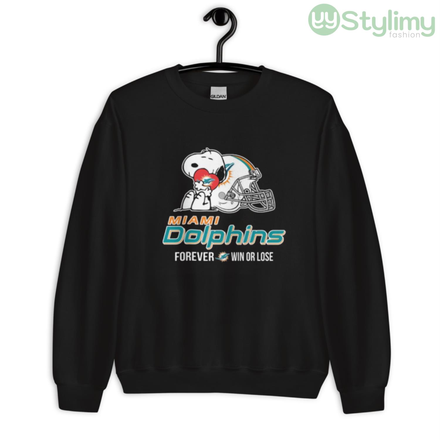 NFL The Peanuts Movie Snoopy Forever Win Or Lose Football Miami Dolphins Shirt 8 NFL The Peanuts Movie Snoopy Forever Win Or Lose Football Miami Dolphins Shirt - Unisex Crewneck Sweatshirt