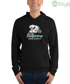 NFL The Peanuts Movie Snoopy Forever Win Or Lose Football Miami Dolphins Shirt - Unisex Fleece Pullover Hoodie