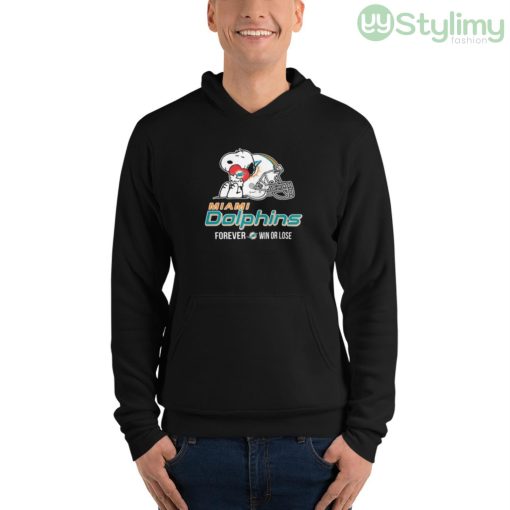 NFL The Peanuts Movie Snoopy Forever Win Or Lose Football Miami Dolphins Shirt