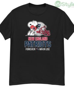 NFL The Peanuts Movie Snoopy Forever Win Or Lose Football New England Patriots Shirt - G500 Men’s Classic T-Shirt