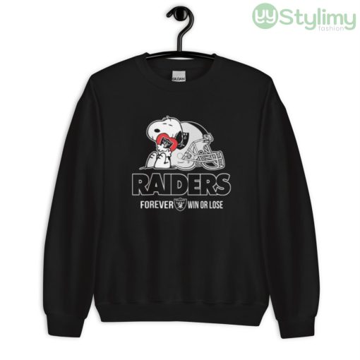 NFL The Peanuts Movie Snoopy Forever Win Or Lose Football Oakland Raiders Shirt