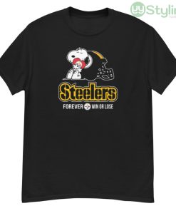 NFL The Peanuts Movie Snoopy Forever Win Or Lose Football Pittsburgh Steelers Shirt - G500 Men’s Classic T-Shirt