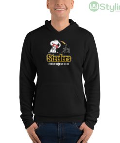 NFL The Peanuts Movie Snoopy Forever Win Or Lose Football Pittsburgh Steelers Shirt - Unisex Fleece Pullover Hoodie