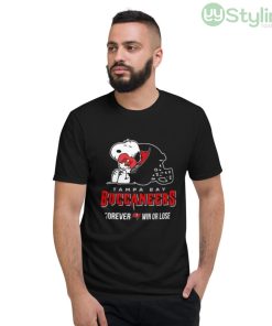 NFL The Peanuts Movie Snoopy Forever Win Or Lose Football Tampa Bay Buccaneers Shirt - Short Sleeve T-Shirt