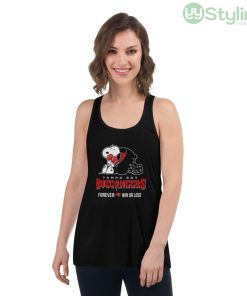 NFL The Peanuts Movie Snoopy Forever Win Or Lose Football Tampa Bay Buccaneers Shirt - Women's Flowy Racerback Tank