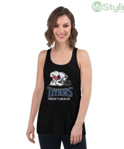 NFL The Peanuts Movie Snoopy Forever Win Or Lose Football Tennessee Titans Shirt - Women's Flowy Racerback Tank