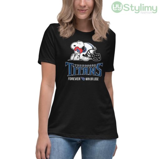 NFL The Peanuts Movie Snoopy Forever Win Or Lose Football Tennessee Titans Shirt