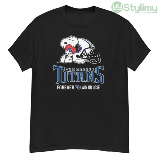 NFL The Peanuts Movie Snoopy Forever Win Or Lose Football Tennessee Titans Shirt