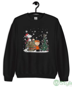 NHL Anaheim Ducks Snoopy Charlie Brown Woodstock Christmas Stanley Cup Hockey Shirt - Unisex Crewneck Sweatshirt
