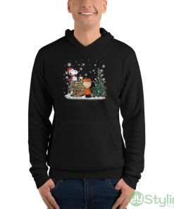 NHL Anaheim Ducks Snoopy Charlie Brown Woodstock Christmas Stanley Cup Hockey Shirt - Unisex Fleece Pullover Hoodie
